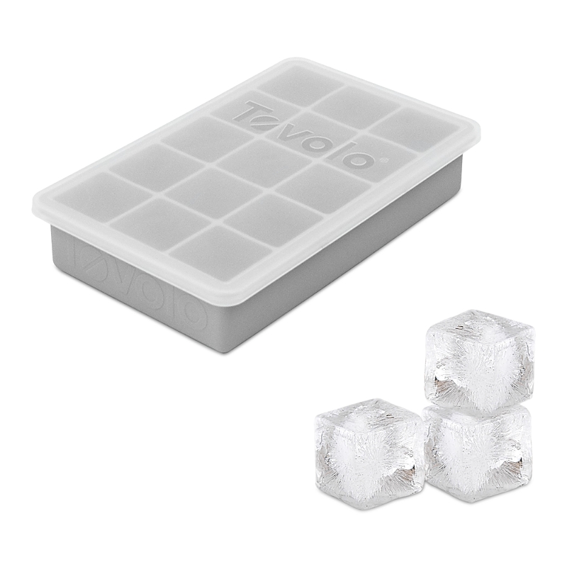 Tovolo Perfect Cube Ice Tray With Lid In Gray