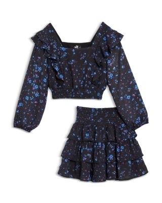 Girls' Floral Print Ruffled Top & Skirt, Little Kid, Big Kid - Exclusive
