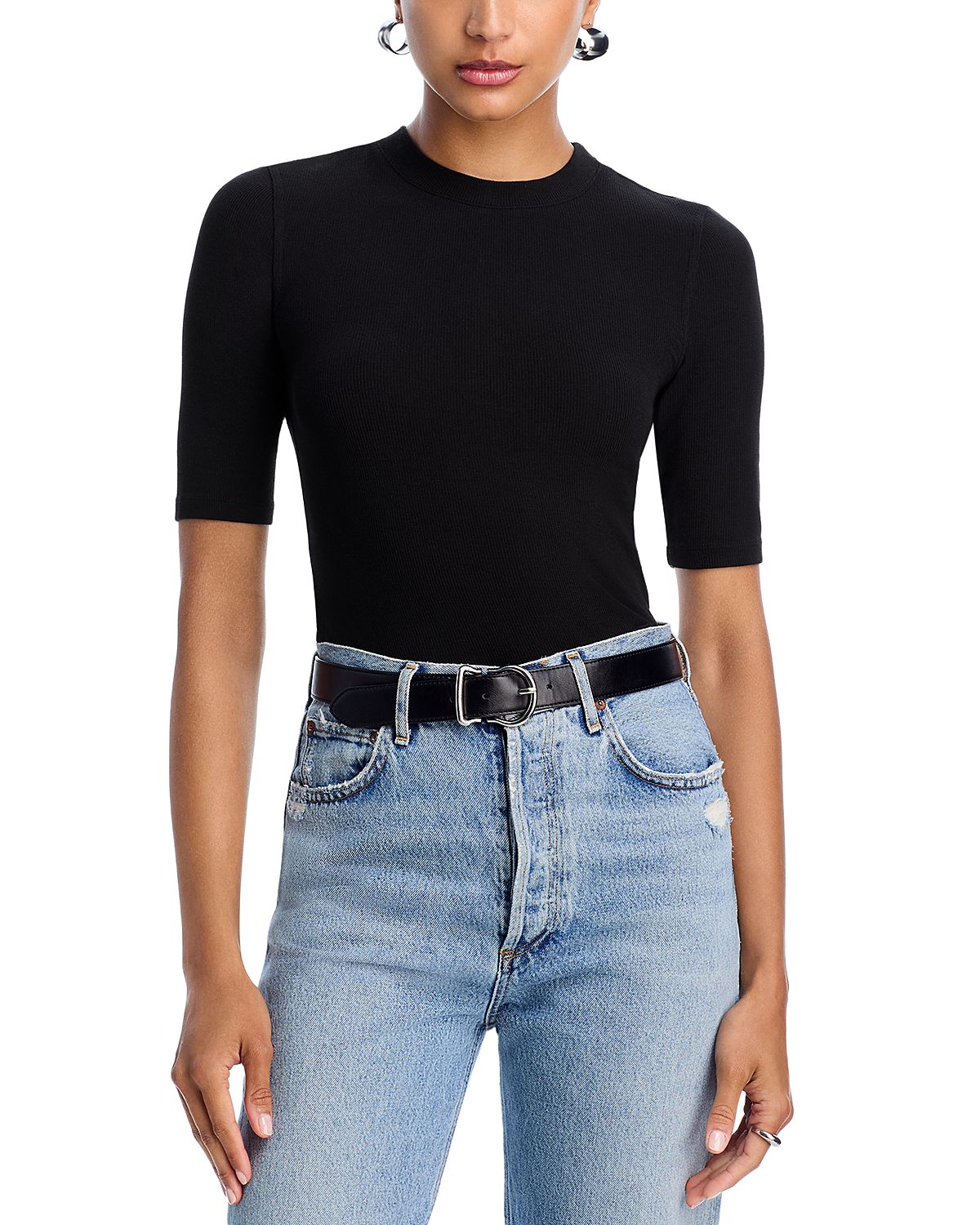 Frame Rib Crewneck Tee