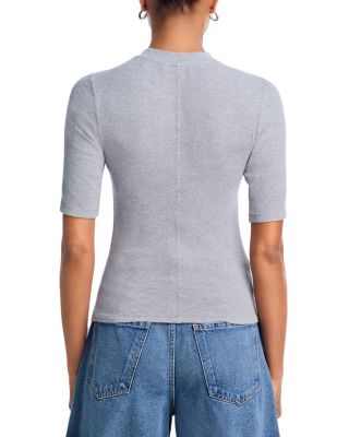 The Heather Ribbed Crewneck Tee