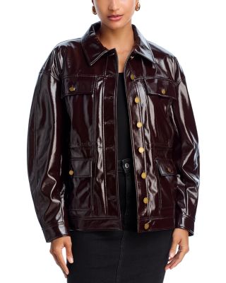 Amy Faux Patent Leather Jacket