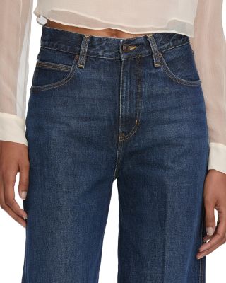 The Cuffed Wide Leg Jeans in Spencer