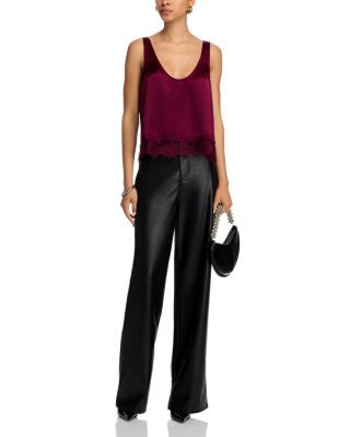 Geraldine Faux Leather Bootcut Pants