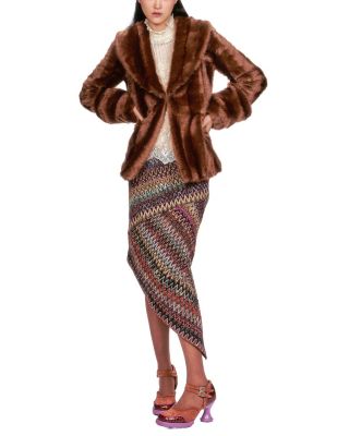 Faux Mink Swing Coat