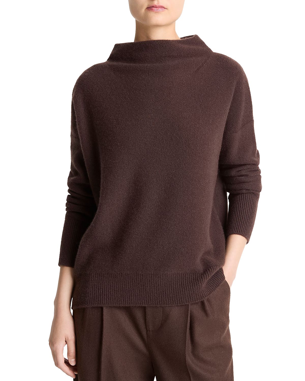 Vince Boiled Cashmere Funnel Neck Sweater