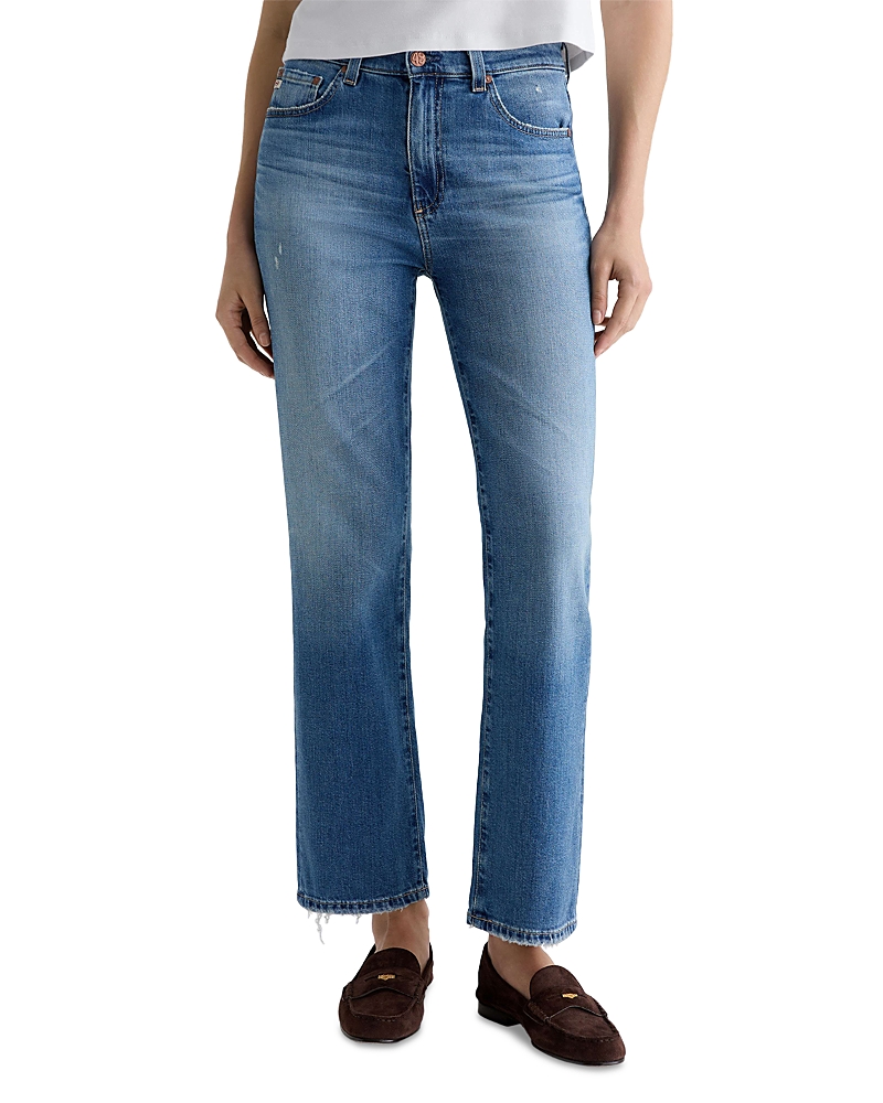 Ag Brinley High Rise Straight Jeans In 16 Years Soaring In Blue