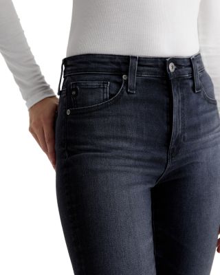 Farrah Mid Rise Cropped Bootcut Jeans in Glitch