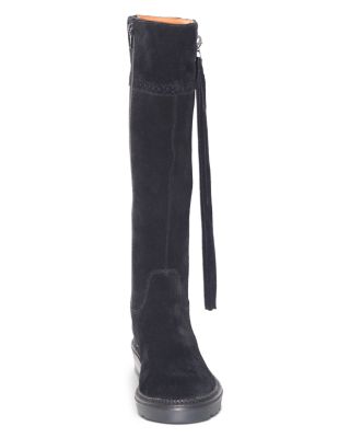 Women's Wheron Black Suede Tall Boots