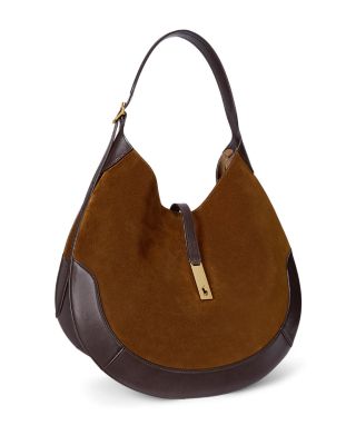 Polo ID Large Suede Shoulder Bag