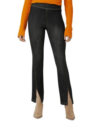 Crosshatch High Rise Bootcut Jeans in Black