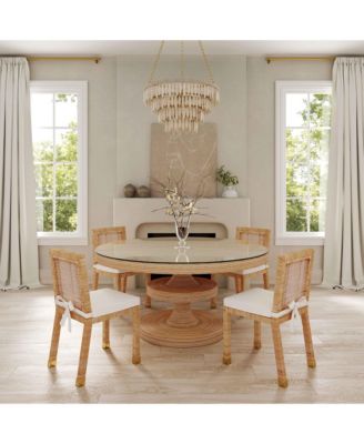  Amara Rattan Performance Fabric Dining Chair in Natural