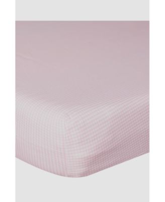 Girl Gingham Print Crib Sheets - Baby