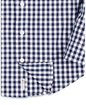 Boys&#39; Organic Long Sleeve Stretch Poplin Roll-Up Button Down Shirt - Baby, Little Kid, Big Kid