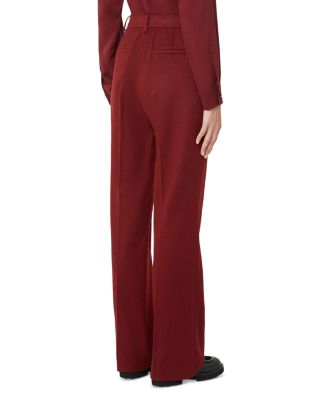 Straight Leg Wool Pants 