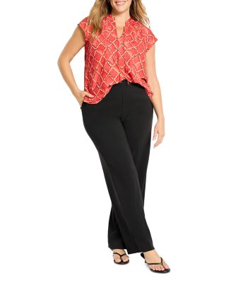 Squiggle Check Cap Sleeve Top