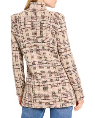 Stitchy Plaid Blazer