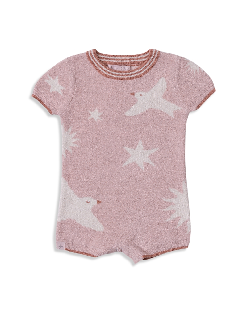 Barefoot Dreams Unisex Cozychic Ultra Lite Sparrow Romper - Baby