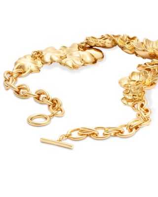 x Angelica Hicks Abstract Flower & Leaf Statement Necklace, 18" - Exclusive