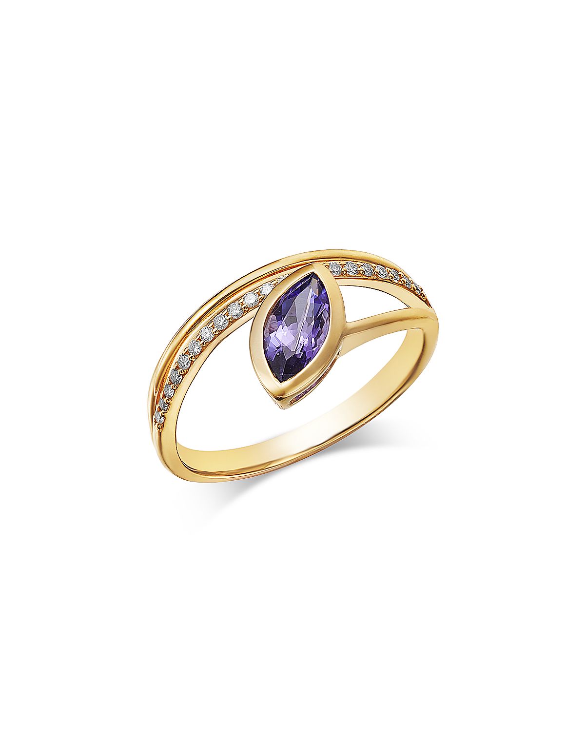 Bloomingdale's Fine Collection Tanzanite & Diamond Bypass Ring