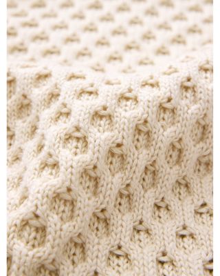 Haynes Open Collar Cable Polo Sweater