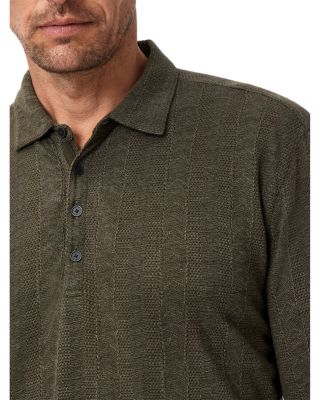 Jalen Jacquard Long Sleeve Polo Shirt