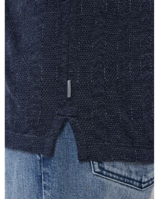 Jalen Jacquard Long Sleeve Polo Shirt