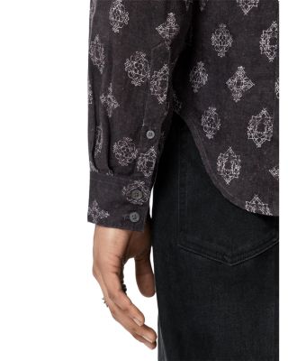 Ross Slim Fit Printed Button Front Shirt