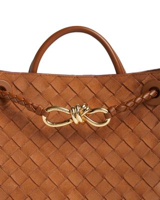 Small Andiamo Top Handle Bag in Suede