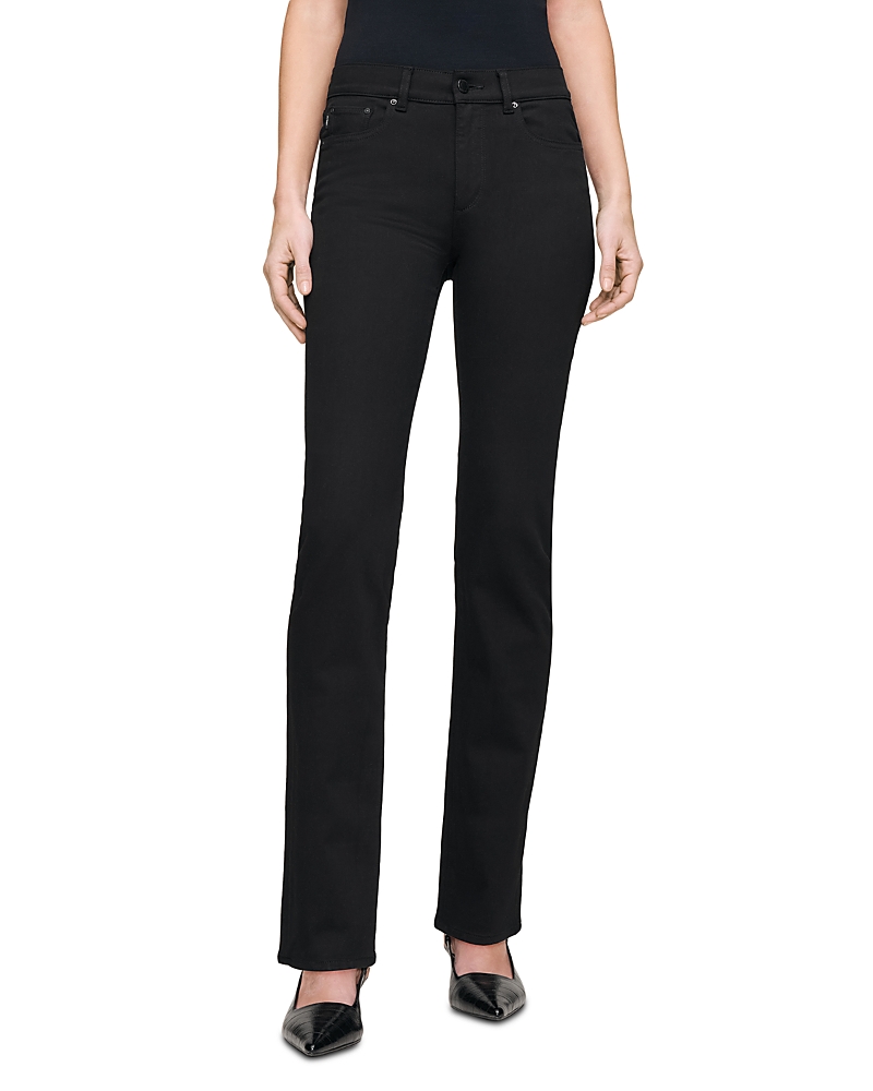 Dl1961 Mara Straight Mid Rise Instasculpt Jeans Black In Black