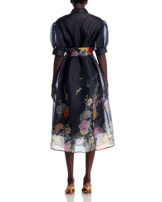 Floral Print Button Front Dress
