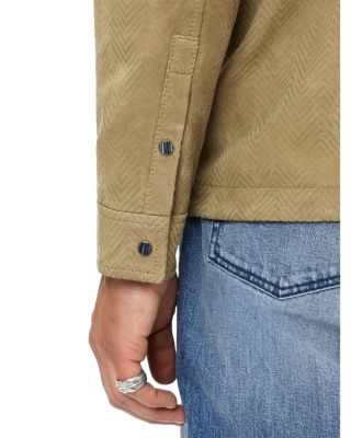 Jonah Herringbone Suede Shirt