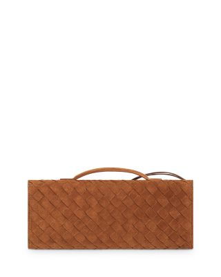 Andiamo Intrecciato Suede Clutch