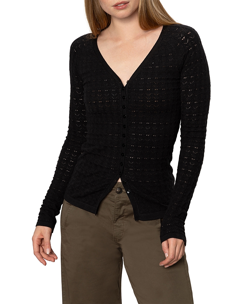 Sanctuary Fitted Raglan Cardigan In Black