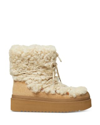 Women's Mellow Shearling Embellished Ankle Boots