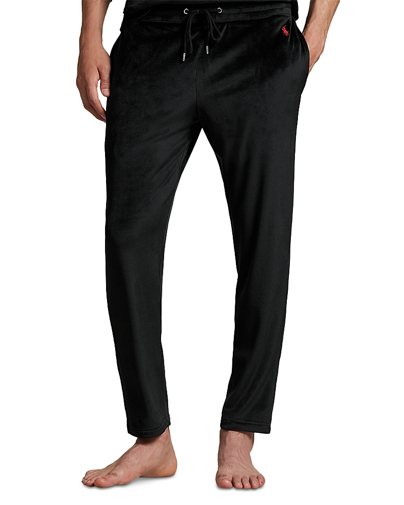 Polo Ralph Lauren Velour Pajama Pants In Black