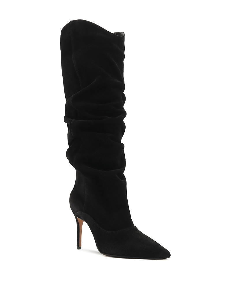 Schutz Maryana Up Slouch Pointed Toe Boot In Black