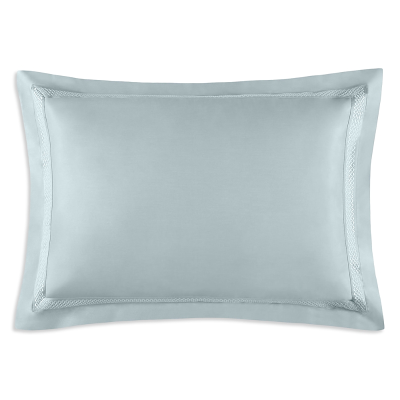 Amalia Home Collection Luiz Embroidered Sateen Standard Sham, Pair In Blue