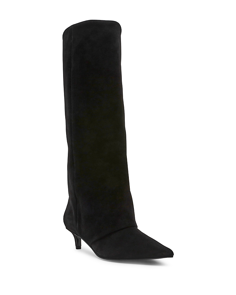 Steve Madden Luca Kitten Heel Knee High Boot In Black