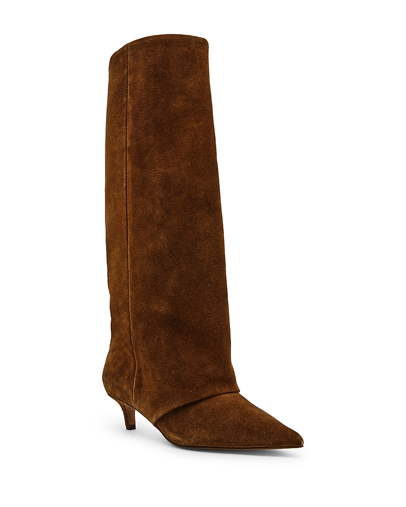 Steve Madden Luca Kitten Heel Knee High Boot In Blue