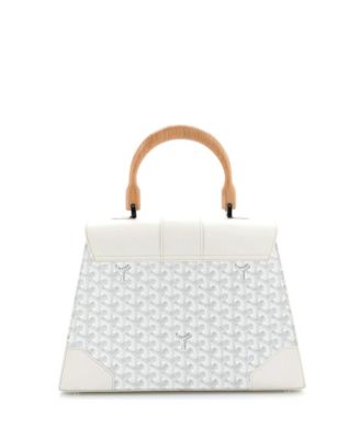  MM Saigon Top Handle Bag Coated Canvas with Leather