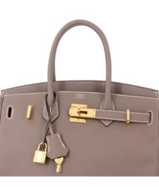  Birkin 30 Handbag Grey Epsom with Gold Hardware