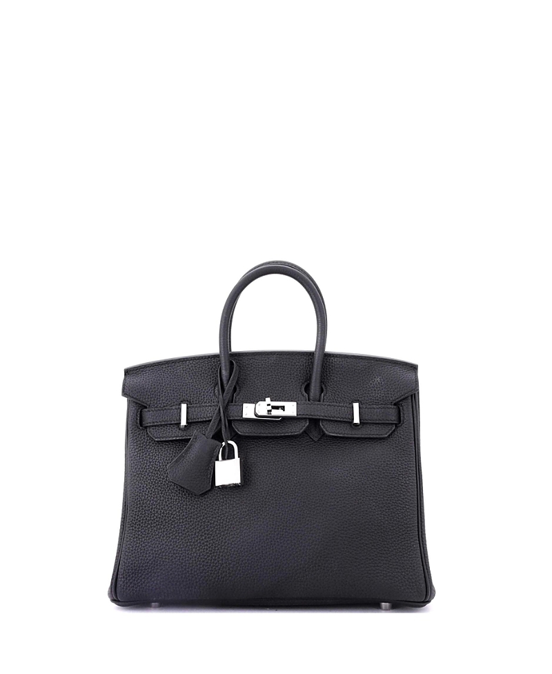 Pre-owned Pre-owned Hermes Hermes Birkin 25 Handbag Black Togo With Palladium Hardware
