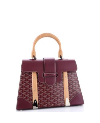  MM Saigon Top Handle Bag Coated Canvas with Leather