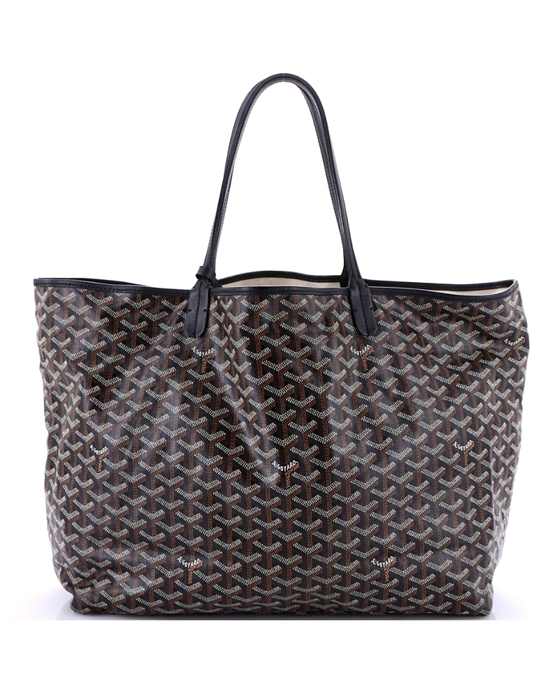 Pre-owned Pre-owned Goyard Goyard Gm Saint Louis Tote Printed Coated Canvas In Gray