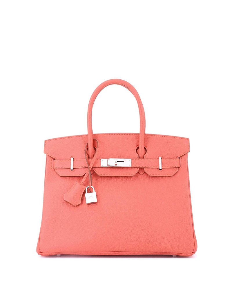 Pre-owned Pre-owned Hermes Hermes Birkin 30 Handbag Pink Epsom With Palladium Hardware