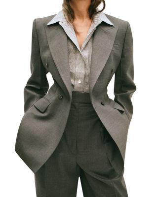 Wool Blend Hourglass Blazer