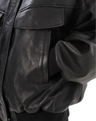 Trevanna Leather Bomber Jacket