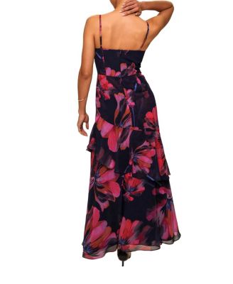 Jamila Ruffled Floral Long Dress