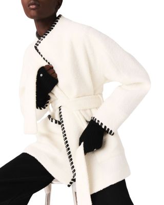 Lined Coat with Contrasting Ribbon