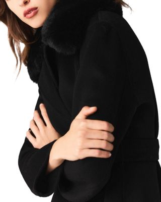 Double Faced Coat with Removable Collar